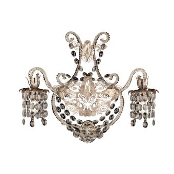 Mechini / Wall Lights / Wrought Iron with Clear Bohemian Crystal A292/2