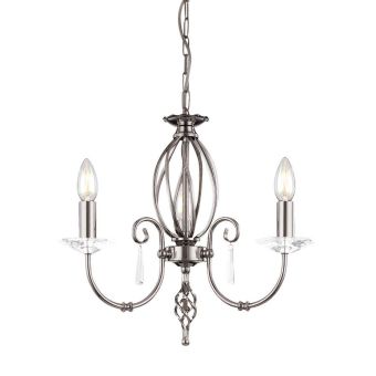 Elstead Lighting / Chandeliers / Aegean 3 Polished Nickel