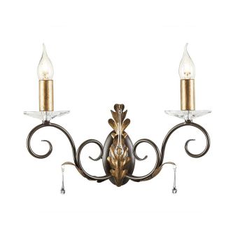 Elstead Lighting / Wall Lights / Amarilli 2 Bronze with Gold Patina