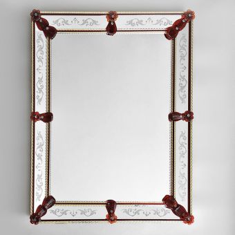 Glass & Glass Murano / Murano wall mirror / ART. MIR 170