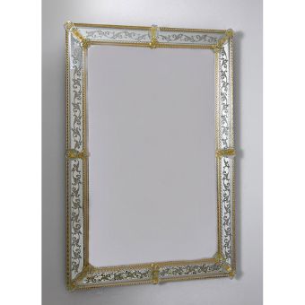 Glass & Glass Murano / Murano wall mirror / ART. MIR 330