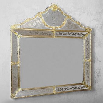 Glass & Glass Murano / Murano wall mirror / ART. MIR 410
