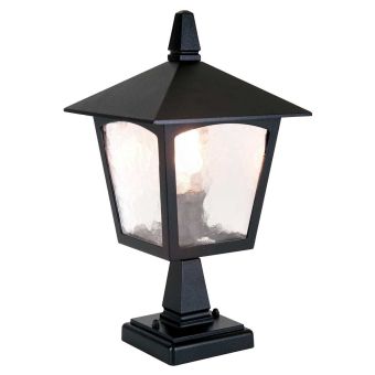 Elstead Lighting / Outdoor Pedestal Lights / York 1 Lantern Black