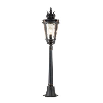 Elstead Lighting / Outdoor Post Lights / Baltimore 1 Medium Pillar Weathered Bronze