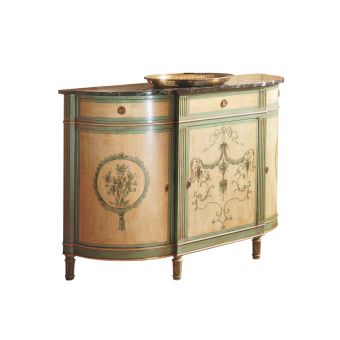 Francesco Molon / Sideboards / New Empire Hand Painted XVII Century Demi-Lune C34.M
