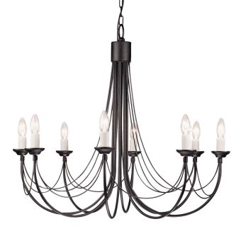 Elstead Lighting / Chandeliers / Carisbrooke 8 Black
