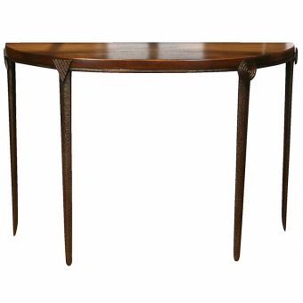 Corbin Bronze / Medallion Demilune / Console Table