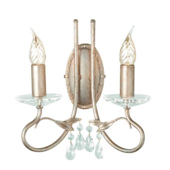Elstead Lighting / Wall Lights / Christina 2 Silver & Gold Patina
