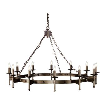 Elstead Lighting / Chandeliers / Cromwell 12 Old Bronze