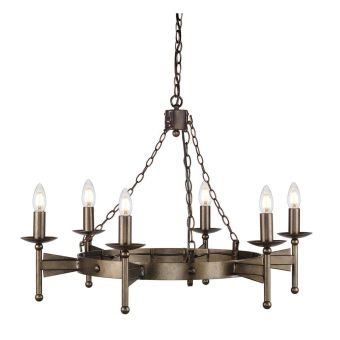 Elstead Lighting / Chandeliers / Cromwell 6 Old Bronze