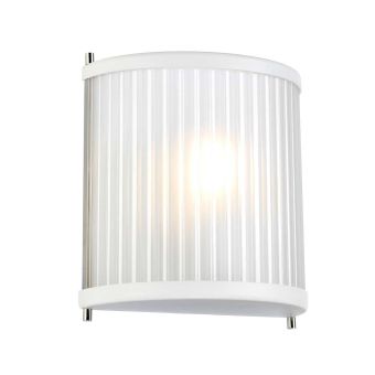 Elstead Lighting / Wall Lights / Corona White Satin Painted & Polished Nickel