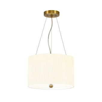 Elstead Lighting / Pendants & Suspension Lights / Pearce 14 Aged Brass with Ivory Shade