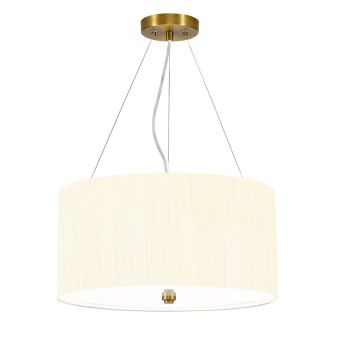 Elstead Lighting / Pendants & Suspension Lights / Pearce 18 Aged Brass with Ivory Shade