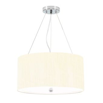 Elstead Lighting / Pendants & Suspension Lights / Pearce 18 Polished Chrome with Ivory Shade