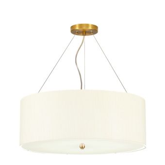 Elstead Lighting / Pendants & Suspension Lights / Pearce 22 Aged Brass with Ivory Shade