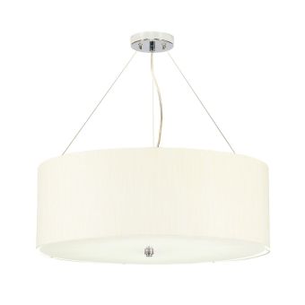 Elstead Lighting / Pendants & Suspension Lights / Pearce 22 Polished Chrome with Ivory Shade