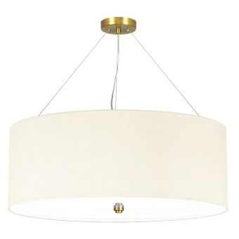 Elstead Lighting / Pendants & Suspension Lights / Pearce 26 Aged Brass with Ivory Shade