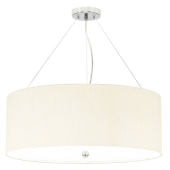 Elstead Lighting / Pendants & Suspension Lights / Pearce 26 Polished Chrome with Ivory Shade