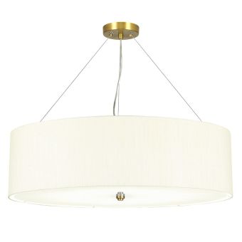 Elstead Lighting / Pendants & Suspension Lights / Pearce 30 Aged Brass with Ivory Shade