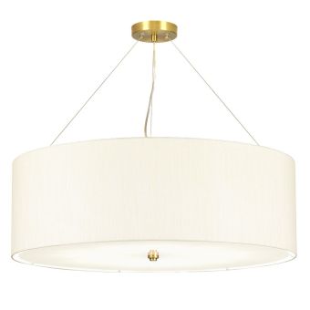 Elstead Lighting / Pendants & Suspension Lights / Pearce 34 Aged Brass with Ivory Shade