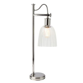 Elstead Lighting / Table Lamps / Douille Polished Nickel with Clear Shade