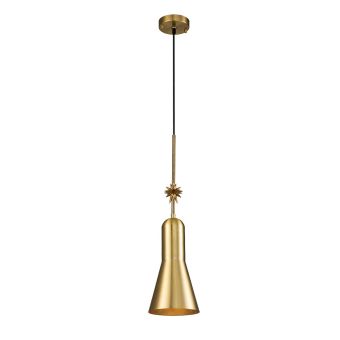 Elstead Lighting / Pendant Lights / Etoile 1lt Medium Aged Brass and Gold Leaf