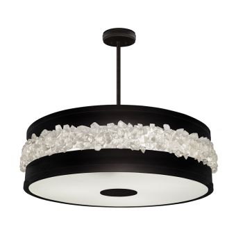 Fine Art Handcrafted Lighting / Pendant Lights / Arctic Halo 32″ Round 876340