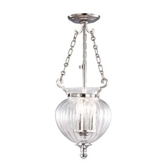 Elstead Lighting / Pendant Lights / Finsbury Park 3 Small Polished Nickel