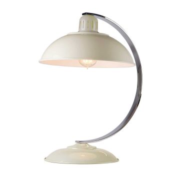 Elstead Lighting / Table Lamps / Franklin 1 Oyster White with Cream Shade