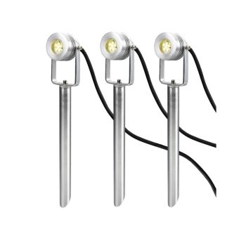 Elstead Lighting / Outdoor Spotlights / Spennymoor 3 x 12V Anodised Aluminium 3S