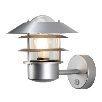 Elstead Lighting / Outdoor Wall Lights / Helsingor 1 PIR Lantern Silver