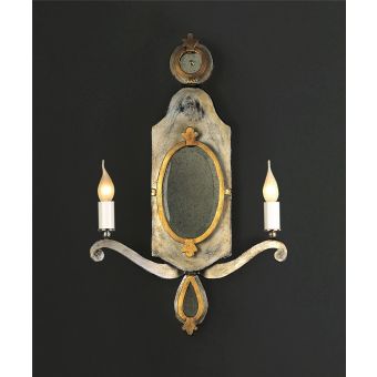 Officina Ciani / Wall Sconces / Iron with Antiqued Mirror HL1111WA-2 Delphi