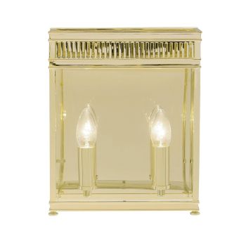 Elstead Lighting / Outdoor Wall Lights / Holborn 2 Medium Half Lantern Polished Brass