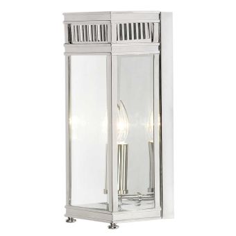 Elstead Lighting / Outdoor Wall Lights / Holborn Half Lantern Small Polished Chrome