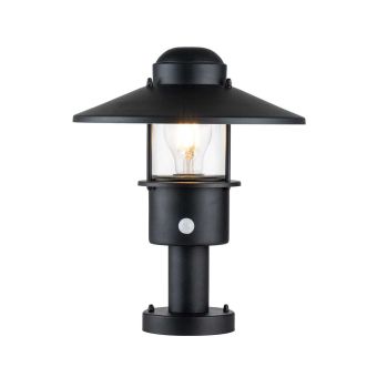 Elstead Lighting / Outdoor Pedestal Lights / Klampenborg 1 with PIR Black