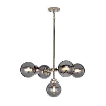 Elstead Lighting / Chandeliers / Kula 5 Polished Nickel