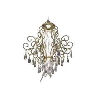 Mechini / Chandeliers / Wrought Iron with Clear Bohemian Crystal L-Corda/1