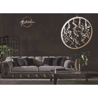 Mechini / Chandeliers / Wrought Iron with Clear Bohemian Crystal L-Girò-1 / Led