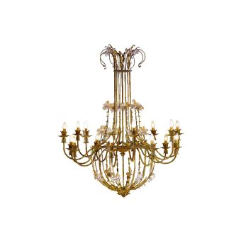 Mechini / Chandeliers / Wrought Iron with Murano Glass L195/16