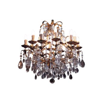 Mechini / Chandeliers / Wrought Iron with Clear Bohemian Crystal L251/12