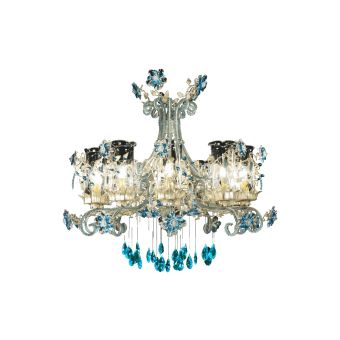 Mechini / Chandeliers / Coloured Bohemian Crystal and Crystal Lampshades L802/10 MH