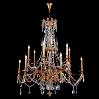 Mariner / Chandeliers / Casted bronze & Bohemia chiselled crystal & Austrian crystal garlands 19997.0