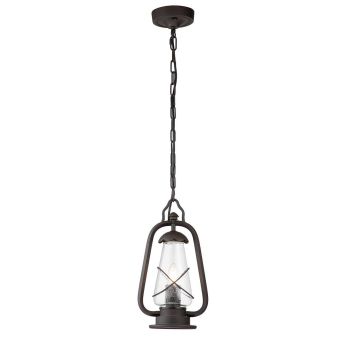 Elstead Lighting / Outdoor Pendant Lights / Miners 1 Chain Lantern Old Bronze