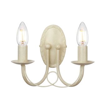 Elstead Lighting / Wall Lights / Minster 2 Ivory & Gold Patina