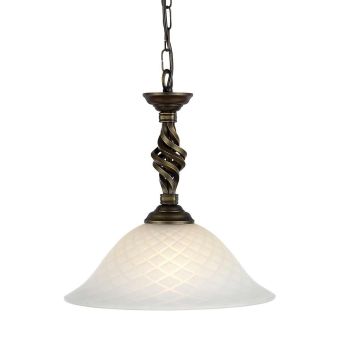 Elstead Lighting / Pendant Lights / Pembroke 1 Light Pendant - Black / Gold