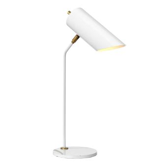 Elstead Lighting / Table Lamps / Quinto White & Aged Brass