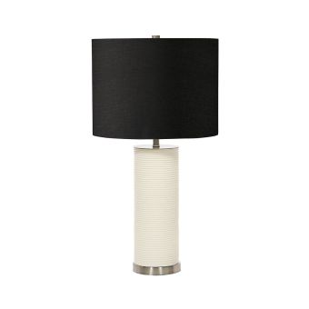 Elstead Lighting / Table Lamps / Ripple 1 White with Black Shade
