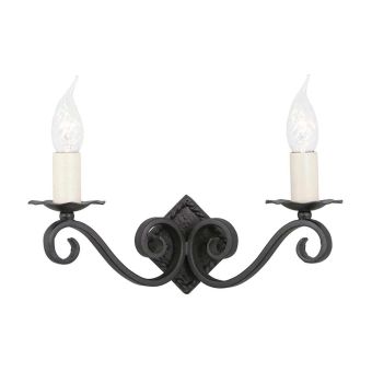 Elstead Lighting / Wall Lights / Rectory 2 Black Cast Iron
