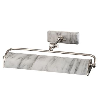 Elstead Lighting / Picture Lights / Winchfield 2lt Medium Polished Nickel & White Marble Effect