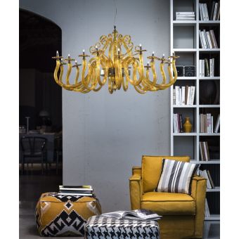 Euroluce Lampadari / Chandeliers / Yncanto L8+8 Amber